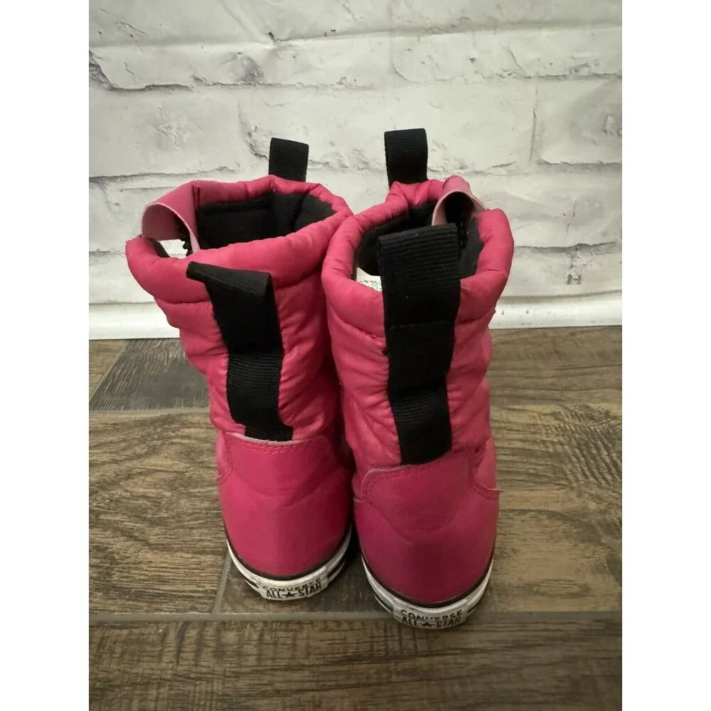 Converse Juniors Sz 3 Water Repellent Chuck Taylor All Star Boot HI 669334C Pink